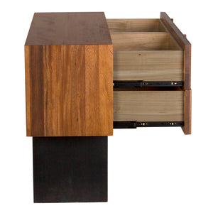 Noir Nova Sideboard – Elegant Walnut and Steel Storage Solution for Modern Living, Dining & Entryway Spaces GCON435DW
