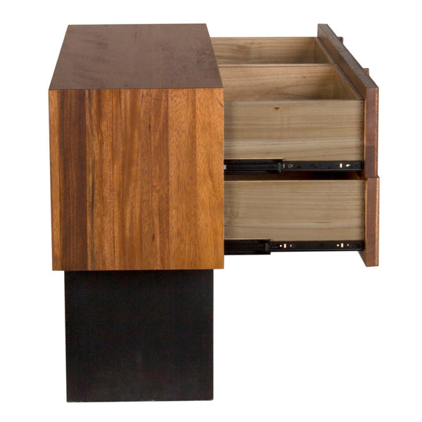 Noir Nova Sideboard – Elegant Walnut and Steel Storage Solution for Modern Living, Dining & Entryway Spaces GCON435DW