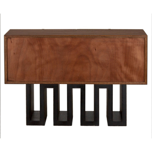 Noir Nova Sideboard – Elegant Walnut and Steel Storage Solution for Modern Living, Dining & Entryway Spaces GCON435DW