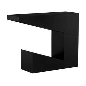 Noir Devo Console Table - Industrial-Style Matte Black Iron Design for Entryways, Hallways, or Living Rooms GCON441MTB
