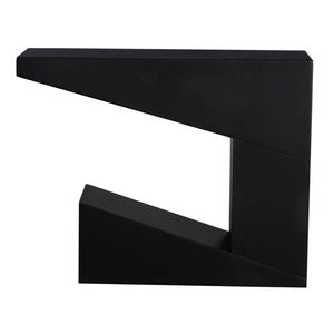 Noir Devo Console Table - Industrial-Style Matte Black Iron Design for Entryways, Hallways, or Living Rooms GCON441MTB
