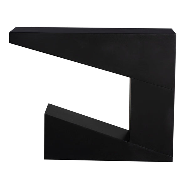 Noir Devo Console Table - Industrial-Style Matte Black Iron Design for Entryways, Hallways, or Living Rooms GCON441MTB