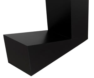 Noir Devo Console Table - Industrial-Style Matte Black Iron Design for Entryways, Hallways, or Living Rooms GCON441MTB