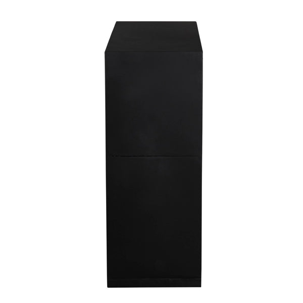 Noir Devo Console Table - Industrial-Style Matte Black Iron Design for Entryways, Hallways, or Living Rooms GCON441MTB