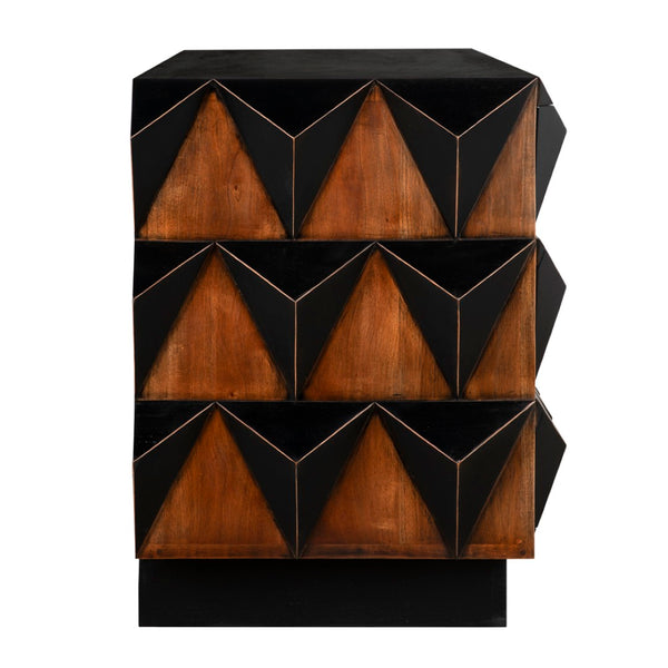 Noir Nigel Chest - Stunning Two-Tone Six-Drawer Storage with Artisan Craftsmanship & Bold Design Elements GCON442HBBR