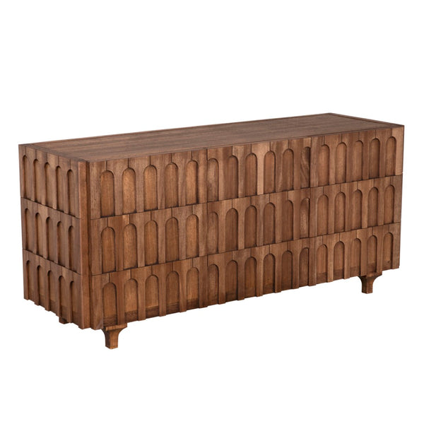 Noir Modea Sideboard - Elegant Dark Walnut Storage Solution for Dining Rooms & Living Areas, 64.5" W GCON444DW