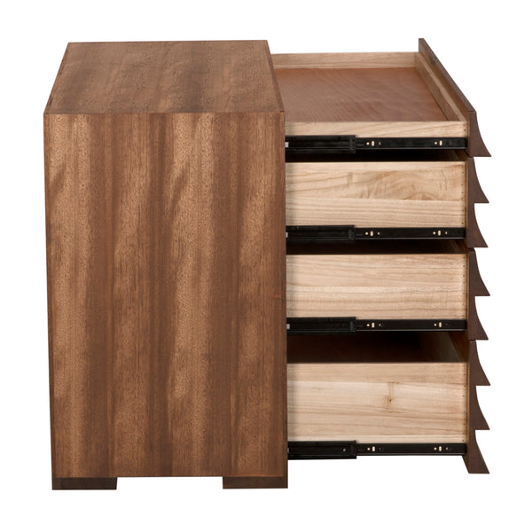 Frederico Solid Walnut Console Table with Tapered Legs for Entryway or Living Room