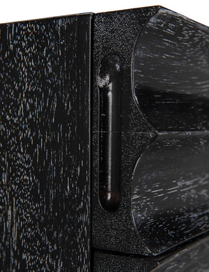 Noir Arturo Console Table - Stylish Storage Solution with Industrial Iron Base for Modern Entryways & Living Spaces Black Walnut GCON446BKW