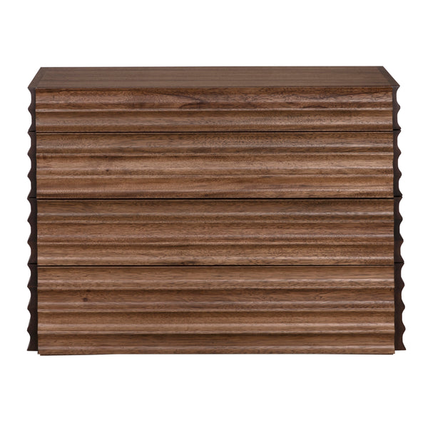 Pacelli Solid Walnut Console Table Slim Entryway Accent with Dark Finish