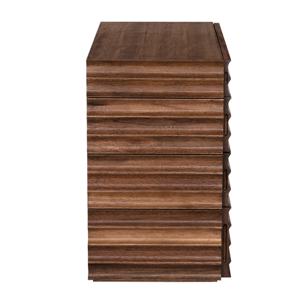 Pacelli Solid Walnut Console Table Slim Entryway Accent with Dark Finish