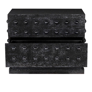 Noir Didier Sideboard - Elegant Storage Solution with Timeless Craftsmanship for Dining & Living Spaces Black Walnut GCON449BKW