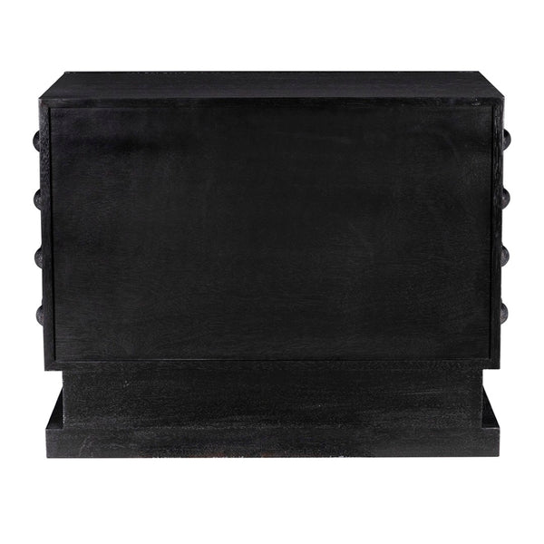 Noir Didier Sideboard - Elegant Storage Solution with Timeless Craftsmanship for Dining & Living Spaces Black Walnut GCON449BKW