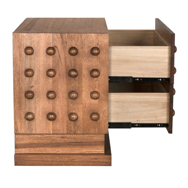 Noir Didier Sideboard - Elegant Storage Solution with Timeless Craftsmanship for Dining & Living Spaces Dark Walnut GCON449DW