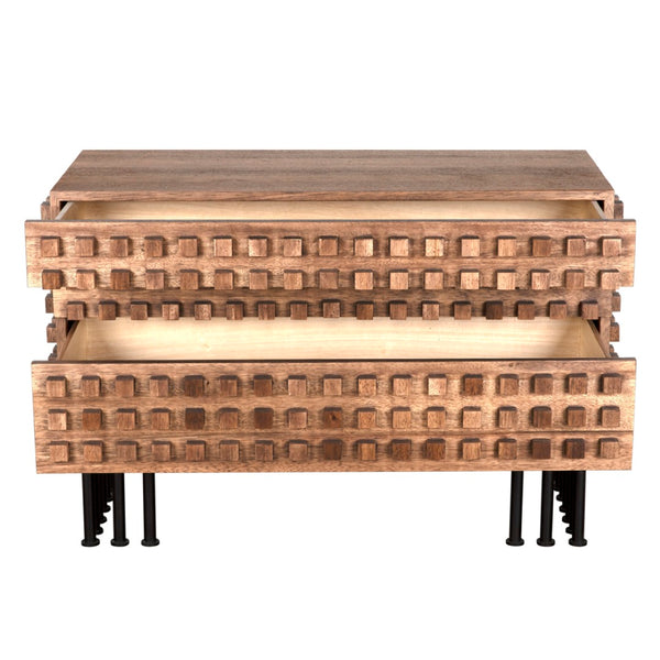 Noir Wolfgang Sideboard - Elegant Walnut & Iron Storage Solution for Modern Living & Dining Spaces GCON450DW