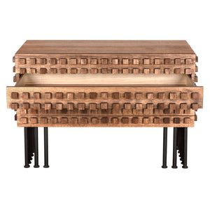 Noir Wolfgang Sideboard - Elegant Walnut & Iron Storage Solution for Modern Living & Dining Spaces GCON450DW