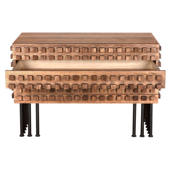 Noir Wolfgang Sideboard - Elegant Walnut & Iron Storage Solution for Modern Living & Dining Spaces GCON450DW