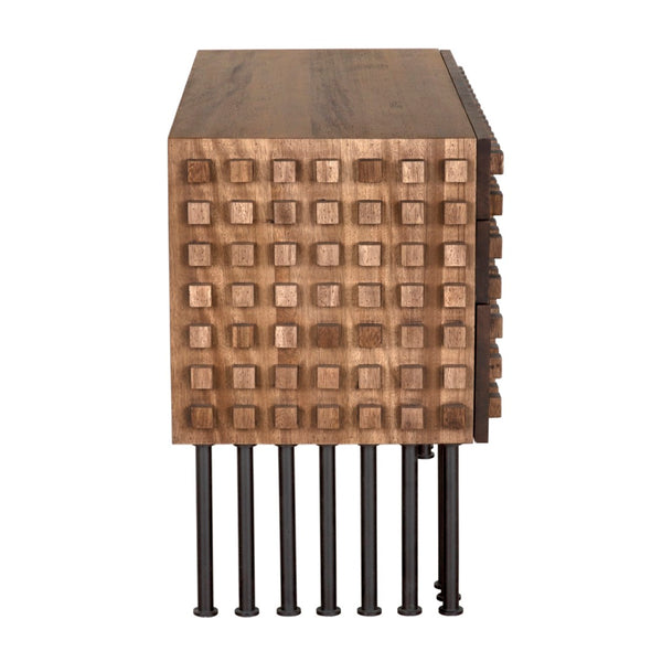 Noir Wolfgang Sideboard - Elegant Walnut & Iron Storage Solution for Modern Living & Dining Spaces GCON450DW