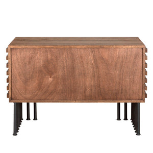 Noir Wolfgang Sideboard - Elegant Walnut & Iron Storage Solution for Modern Living & Dining Spaces GCON450DW