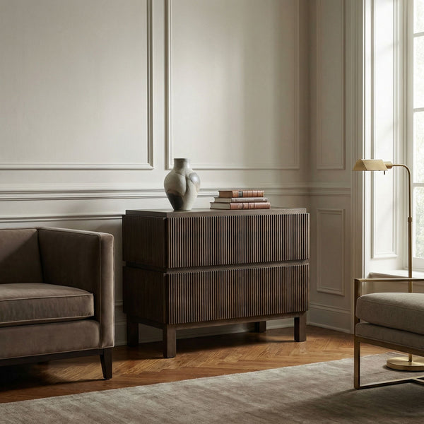 Plato Walnut Veneer Sideboard Modern Minimalist Storage for Dining and Living Rooms