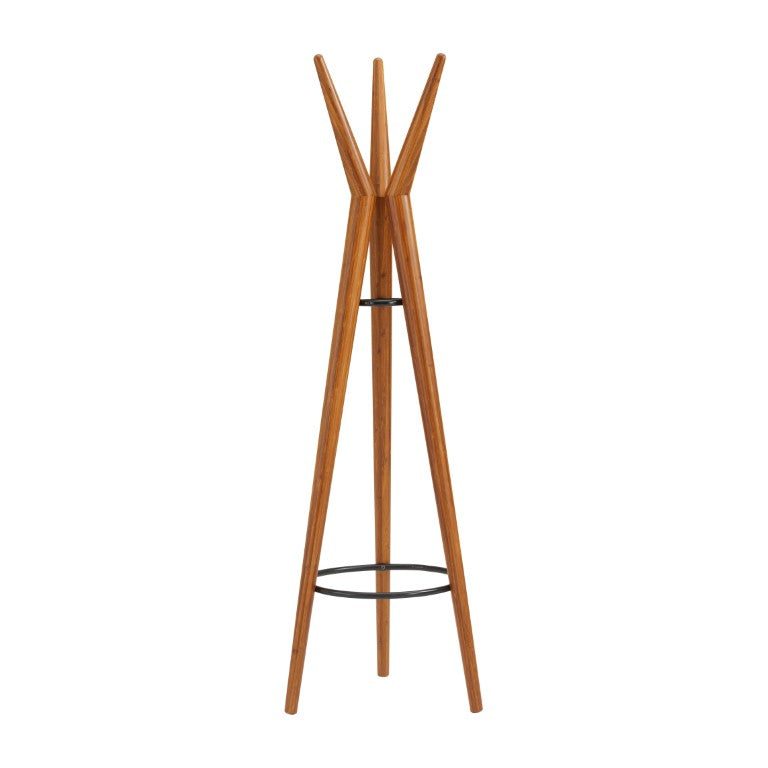 Greenington Spire Bamboo Freestanding Coat Tree Slim Sculptural Stand for Modern Entryway Decor GCR001AM
