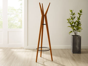 Greenington Spire Bamboo Freestanding Coat Tree Slim Sculptural Stand for Modern Entryway Decor GCR001AM
