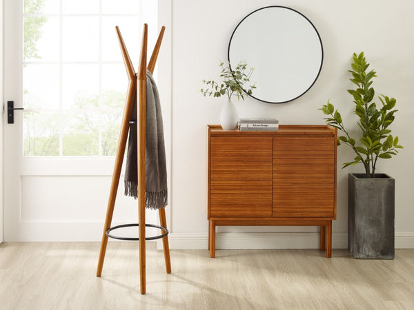 Greenington Spire Bamboo Freestanding Coat Tree Slim Sculptural Stand for Modern Entryway Decor GCR001AM