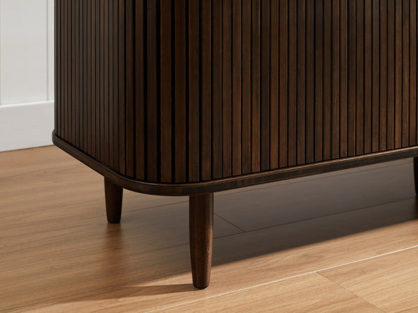 Greenington Carmel Solid Bamboo Console Table with Tambour Doors and Adjustable Shelving GCR008BL