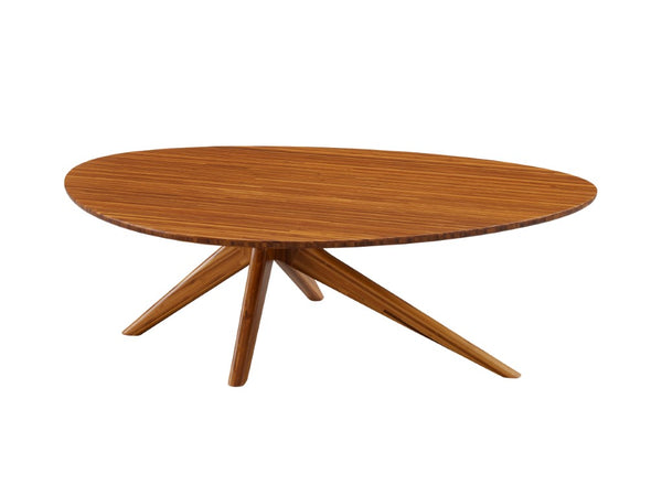 Greenington Rosemary Solid Bamboo Coffee Table Mid-century Scandinavian Style for Modern Living Rooms Amber GCT001AM