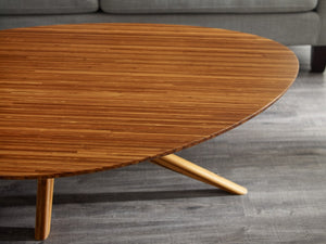 Greenington Rosemary Solid Bamboo Coffee Table Mid-century Scandinavian Style for Modern Living Rooms Amber GCT001AM