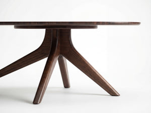 Greenington Rosemary Solid Bamboo Oval Coffee Table Mid-century Sculptural Base for Living Room GCT001BL