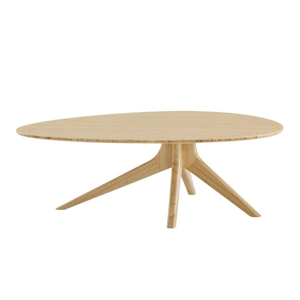 Greenington Rosemary Solid Bamboo Coffee Table Mid-century Scandinavian Style for Modern Living Rooms Wheat GCT001WH