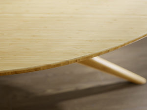 Greenington Rosemary Solid Bamboo Coffee Table Mid-century Scandinavian Style for Modern Living Rooms Wheat GCT001WH