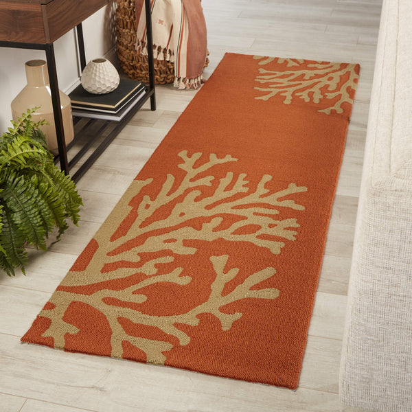 Jaipur Living Jaipur Living Bough Polypropylene Floral Coastal Area Rug for Indoor Outdoor Spaces 2'6" x 8' RUG141308