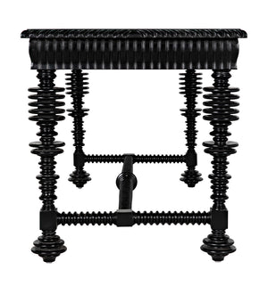 Portuguese Mahogany Writing Desk with Brass Pulls and Carved Detail for Study or Home Office