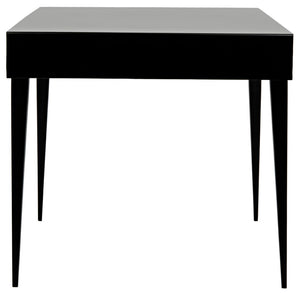 Noir Stiletto Desk - Black Iron Minimalist Design with Sculptural Legs for Modern Workspaces & Interiors GDES153MTB