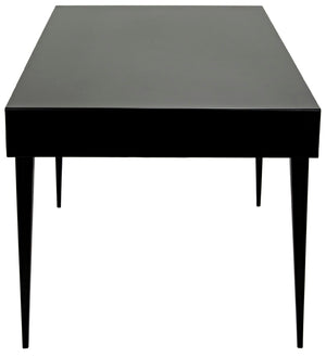 Noir Stiletto Desk - Black Iron Minimalist Design with Sculptural Legs for Modern Workspaces & Interiors GDES153MTB
