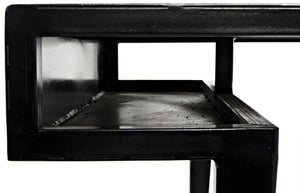 Noir Stiletto Desk - Black Iron Minimalist Design with Sculptural Legs for Modern Workspaces & Interiors GDES153MTB