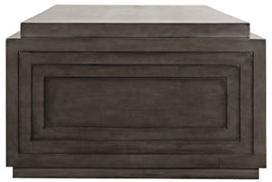 Noir Mentor Desk, Handcrafted Mahogany Workstation with Pale Finish, Spacious Storage & Elegant Design GDES159P