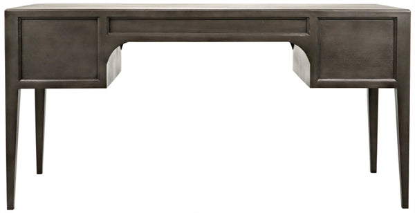 Noir Africa Desk - Elegant Colonial Design with Solid Mahogany, Brass Hardware for Timeless Home Office Style Pale GDES174P