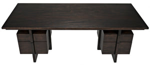 Noir Bridge Desk - Handcrafted Ebony Walnut with Contemporary Design, Spacious Storage & Timeless Style GDES180EB