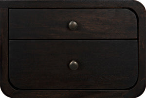 Noir Voltes Desk - Modern Industrial Ebony Walnut with Matte Black Iron Base for Stylish Workspaces GDES185EB