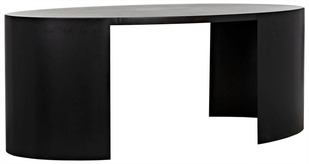 Noir Marigold Desk - Elegant Ebony Walnut & Matte Black Iron for a Modern Home Office Masterpiece! GDES186EB