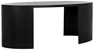Noir Marigold Desk - Elegant Ebony Walnut & Matte Black Iron for a Modern Home Office Masterpiece! GDES186EB