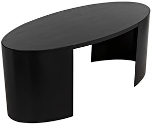 Noir Marigold Desk - Elegant Ebony Walnut & Matte Black Iron for a Modern Home Office Masterpiece! GDES186EB