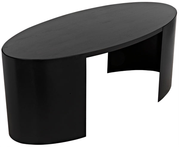 Noir Marigold Desk - Elegant Ebony Walnut & Matte Black Iron for a Modern Home Office Masterpiece! GDES186EB