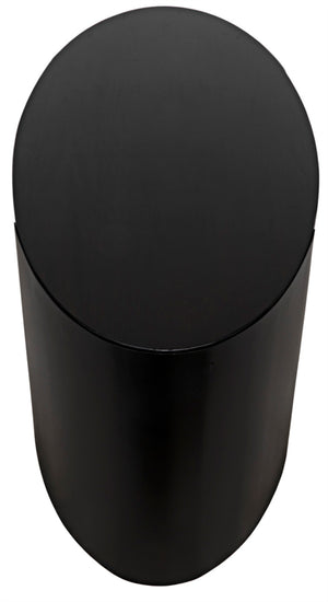 Noir Marigold Desk - Elegant Ebony Walnut & Matte Black Iron for a Modern Home Office Masterpiece! GDES186EB