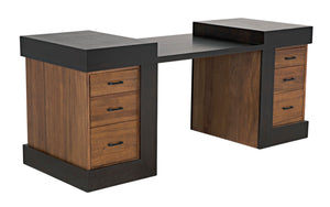 Noir Bentley Desk: Artisan-Crafted Dark Walnut with Ebony Accents for Timeless Elegance and Functionality GDES194EBDW