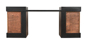Noir Bentley Desk: Artisan-Crafted Dark Walnut with Ebony Accents for Timeless Elegance and Functionality GDES194EBDW