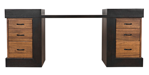 Noir Bentley Desk: Artisan-Crafted Dark Walnut with Ebony Accents for Timeless Elegance and Functionality GDES194EBDW
