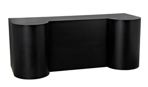 Noir Concierge Desk, Handcrafted Black Iron for Stylish Reception Areas - Durable & Minimalist Design GDES197MTB